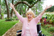Patient celebrates her improvement