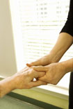 Woman receiving occupational therapy