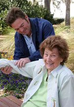 Woman receiving physical therapy